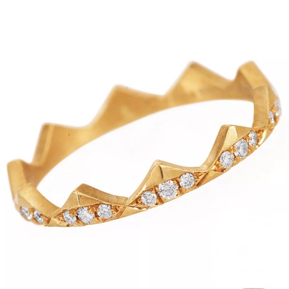 Jade Trau Clara diamond band Ring - 18K yellow gold - Picture 11 of 15